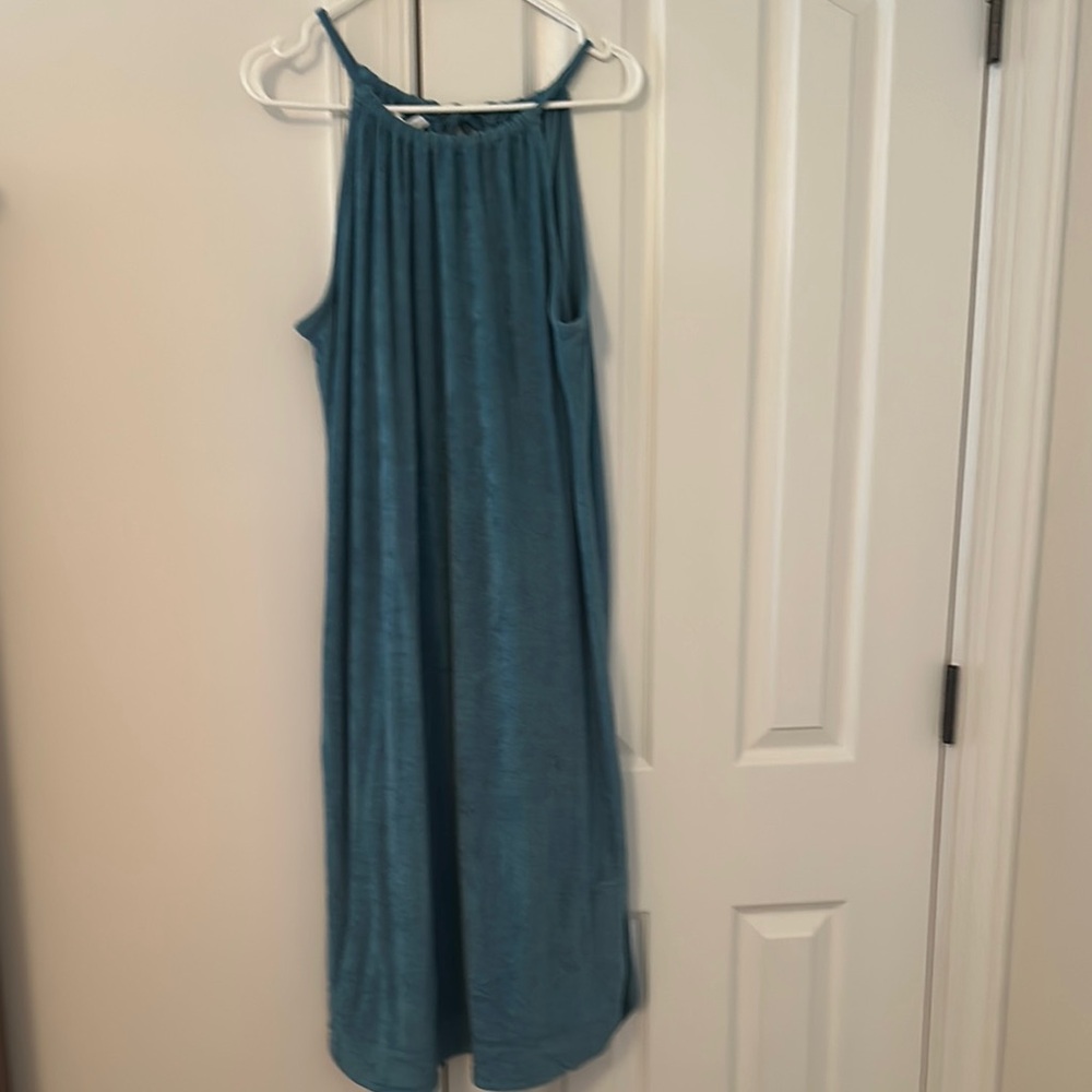 Elegant Blue Midi Dress